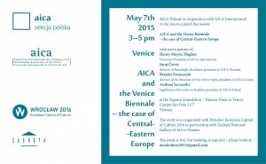 AICA Poland Venice 2015 invitation